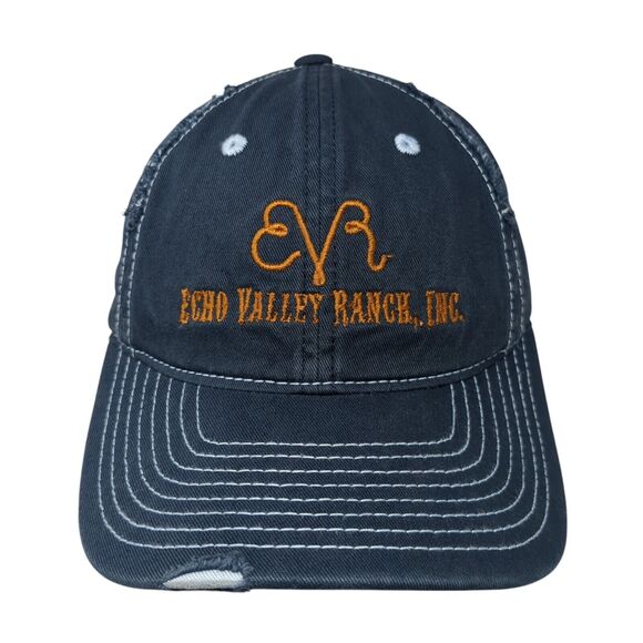Echo Valley Ranch Inc Say Hay Strapback Hat Blue One Size District - Picture 1 of 9